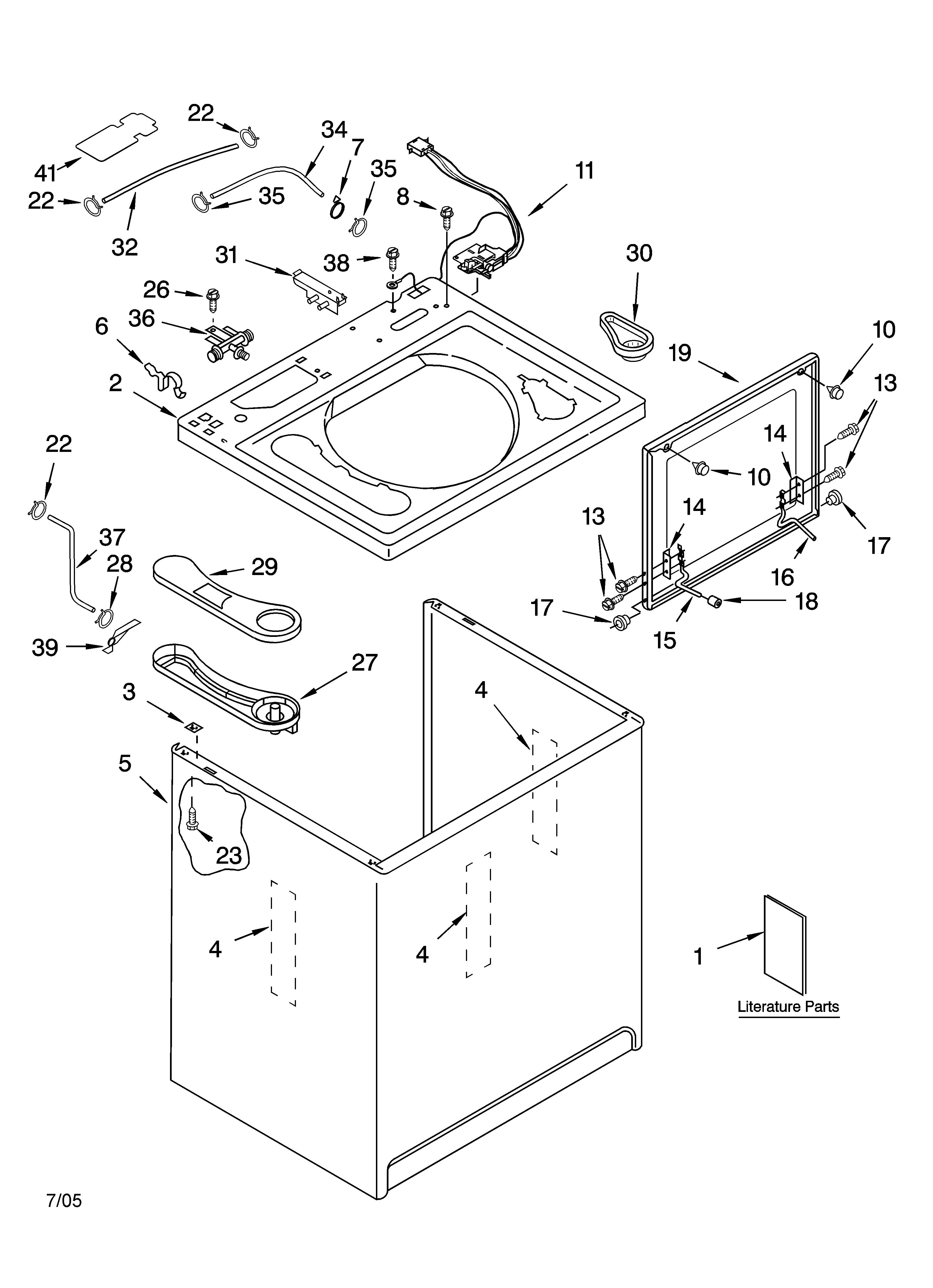 Top and cabinet parts