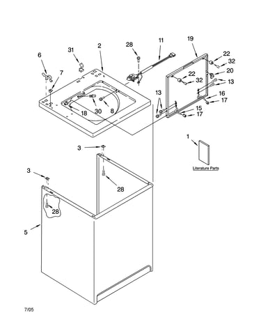 Top and cabinet parts