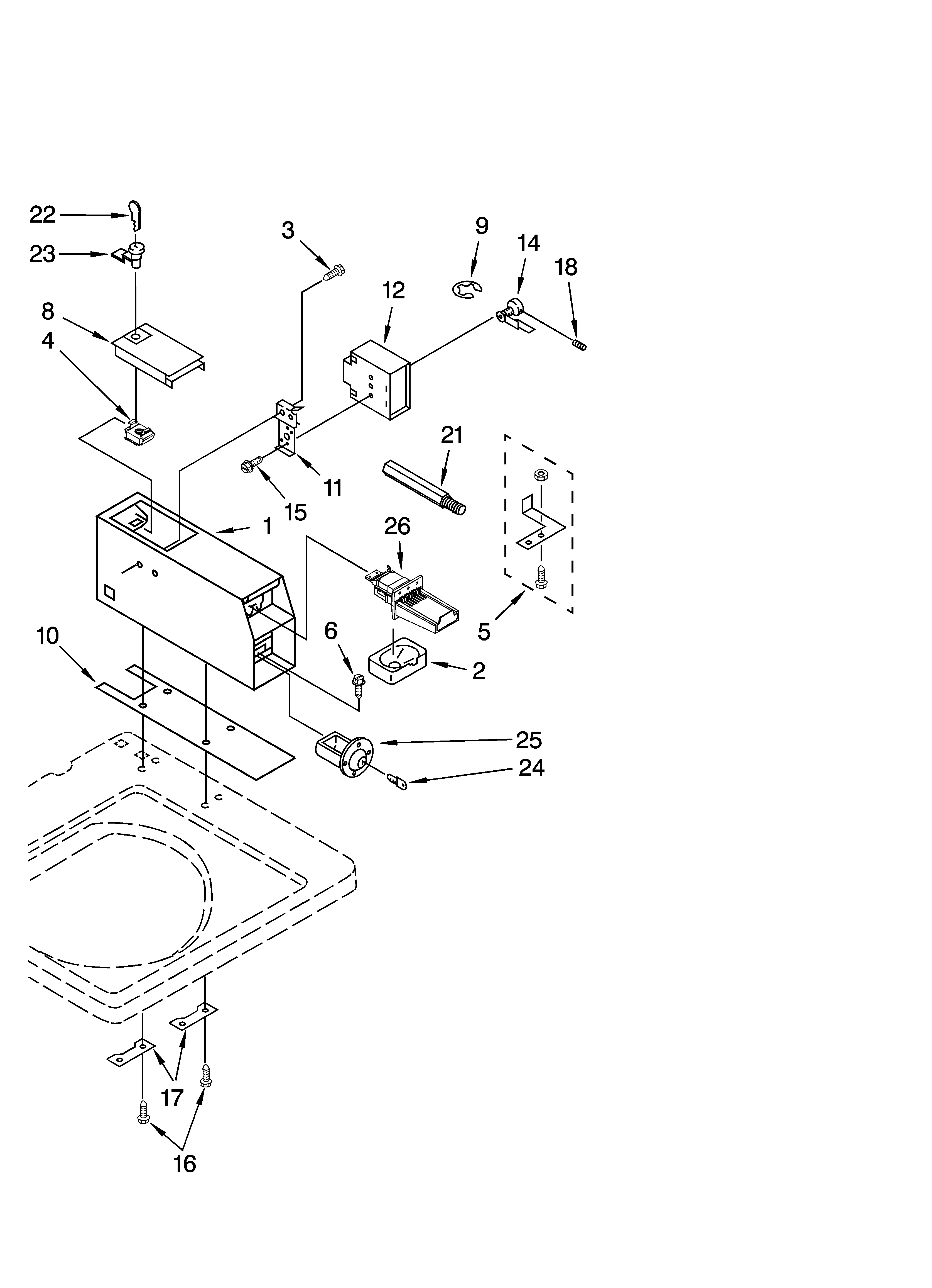 Meter case parts