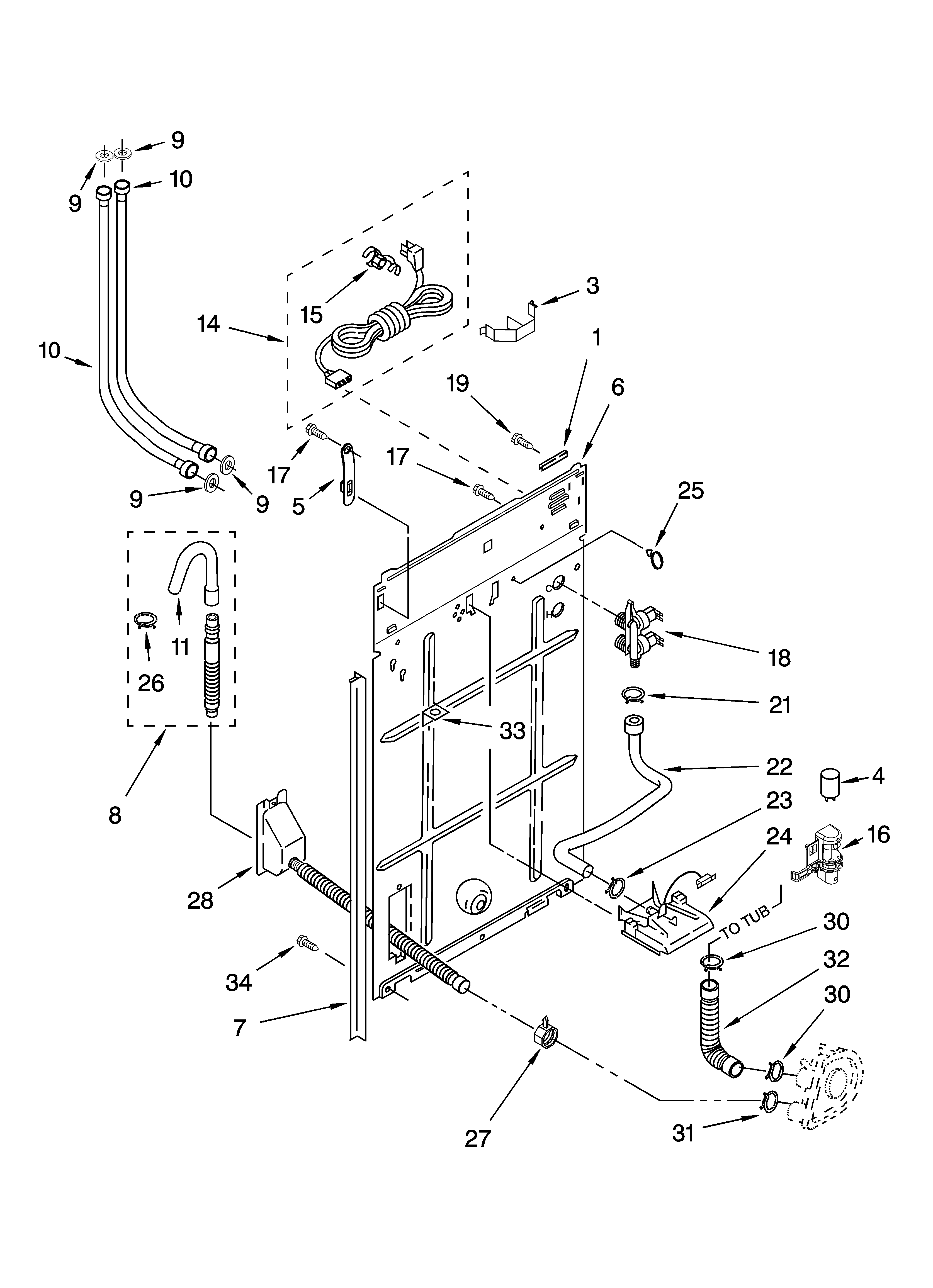 Rear panel parts
