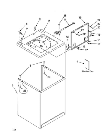 Top and cabinet parts