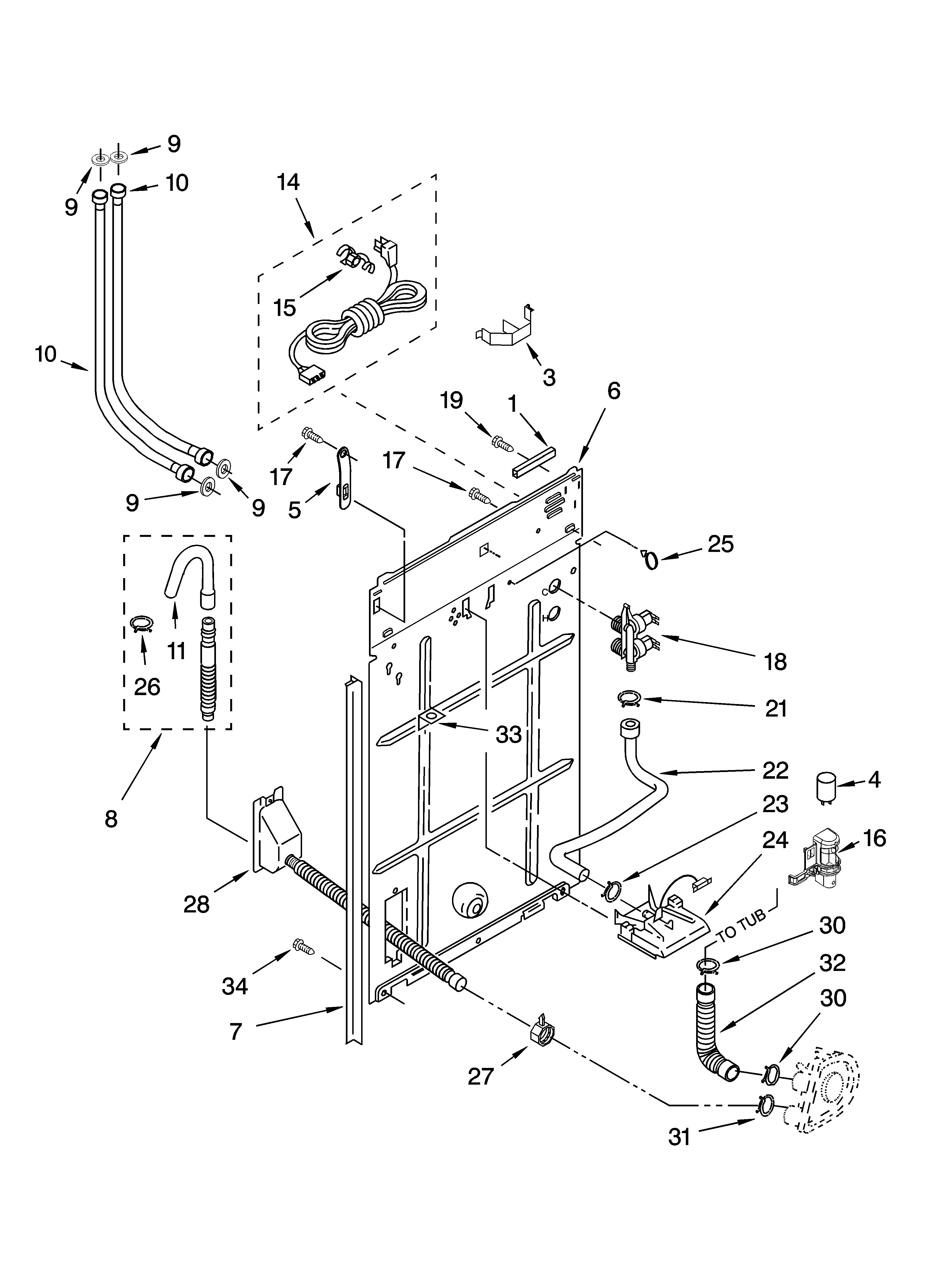 Rear panel parts