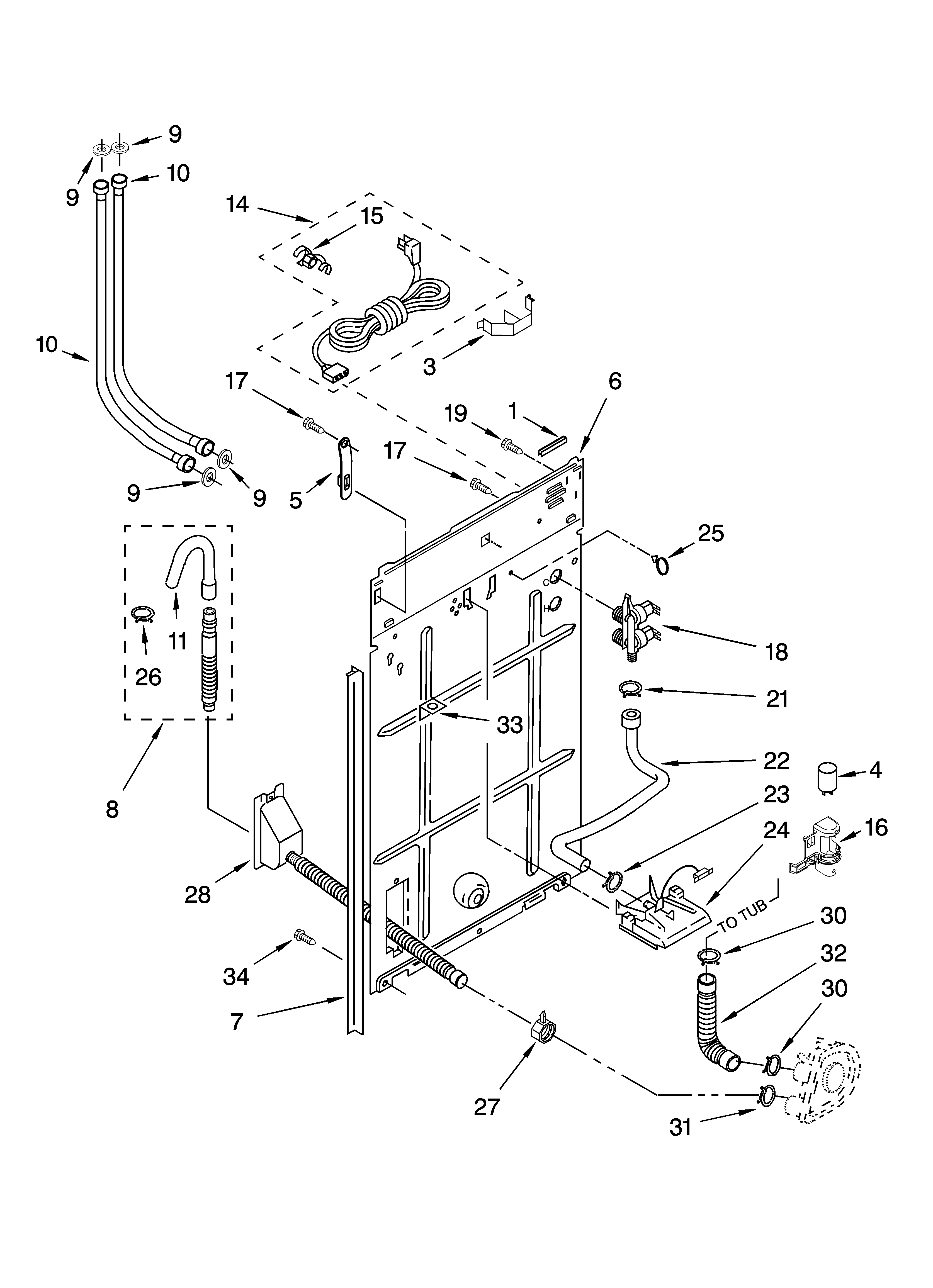 Rear panel parts