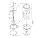 Kenmore 11020172001 agitator, basket and tub parts diagram