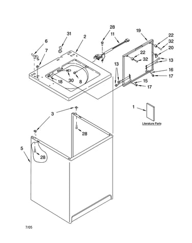 Top and cabinet parts