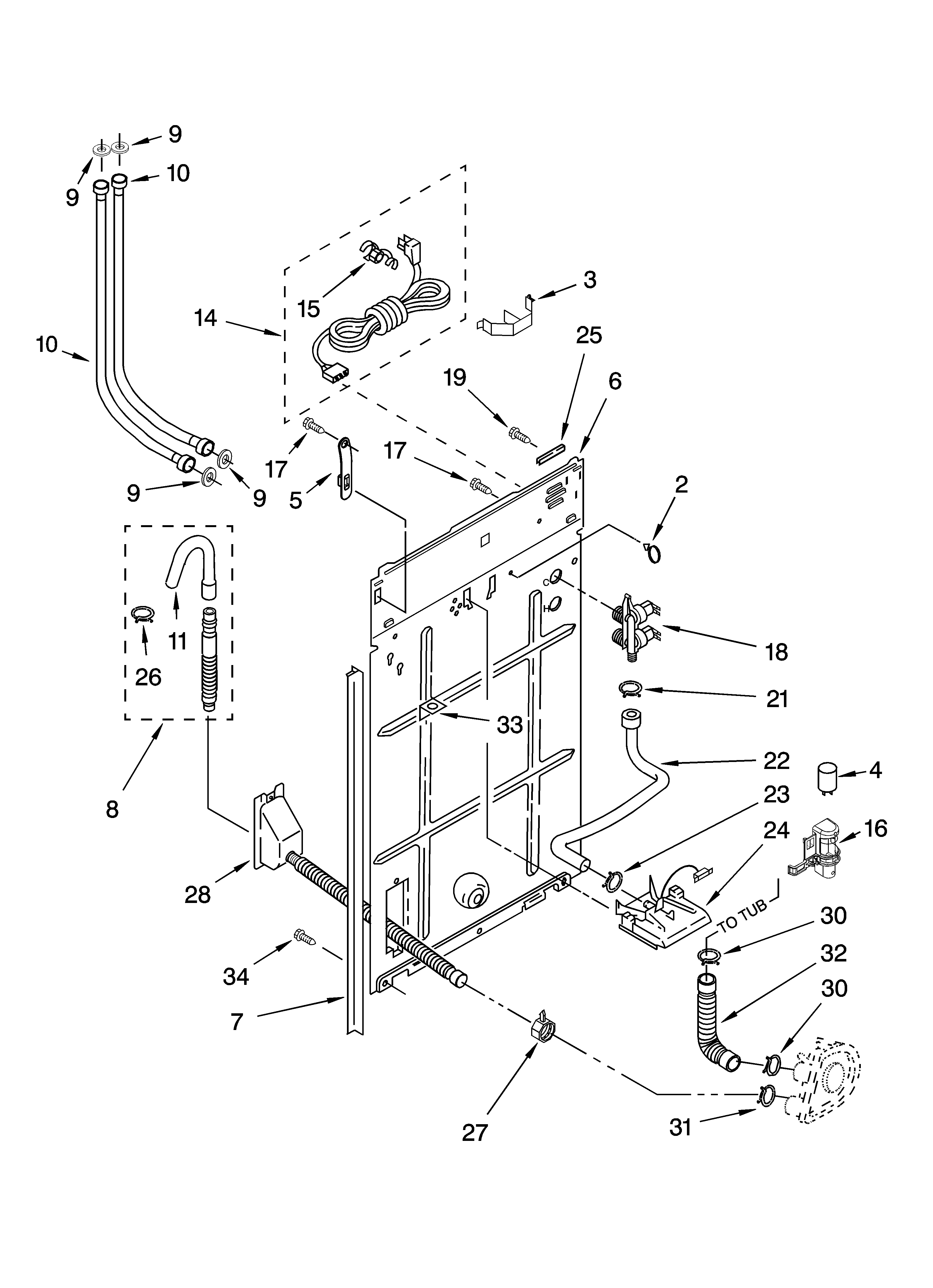 Rear panel parts