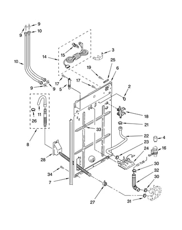 Rear panel parts