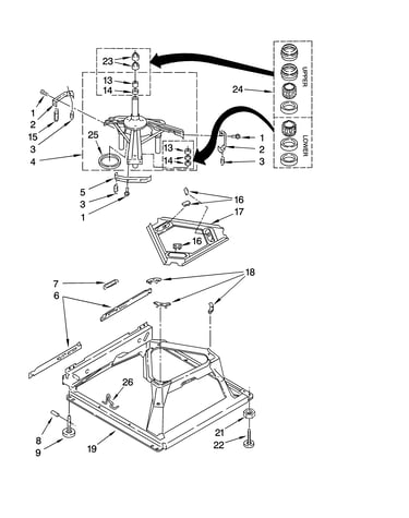 Machine base parts