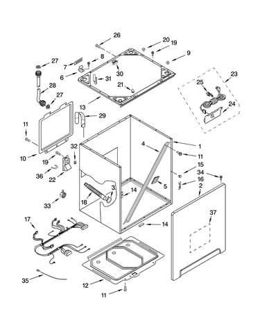 Cabinet and frame parts