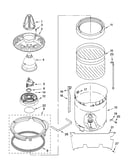 Washplate, basket and tub parts