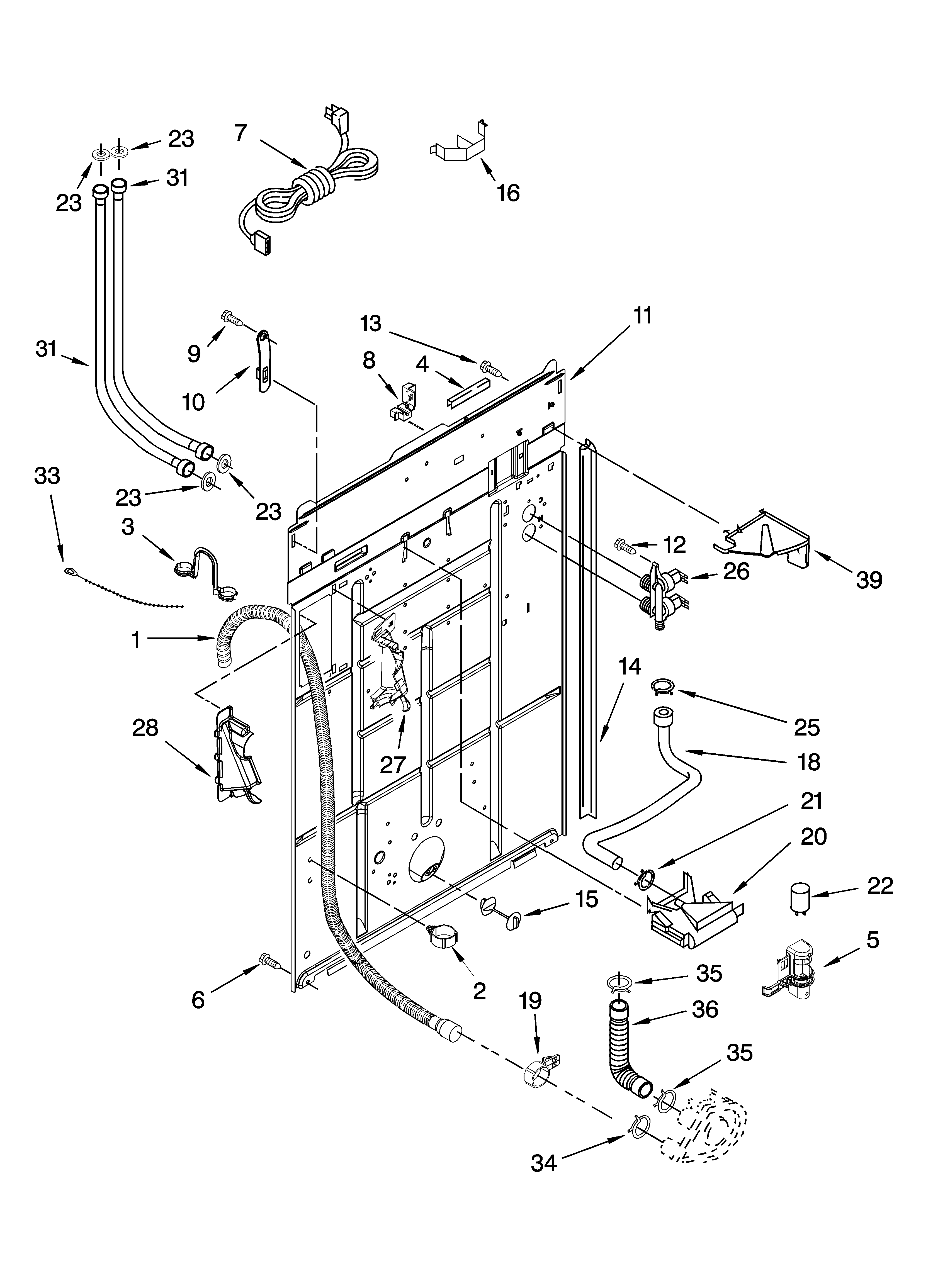 Rear panel parts