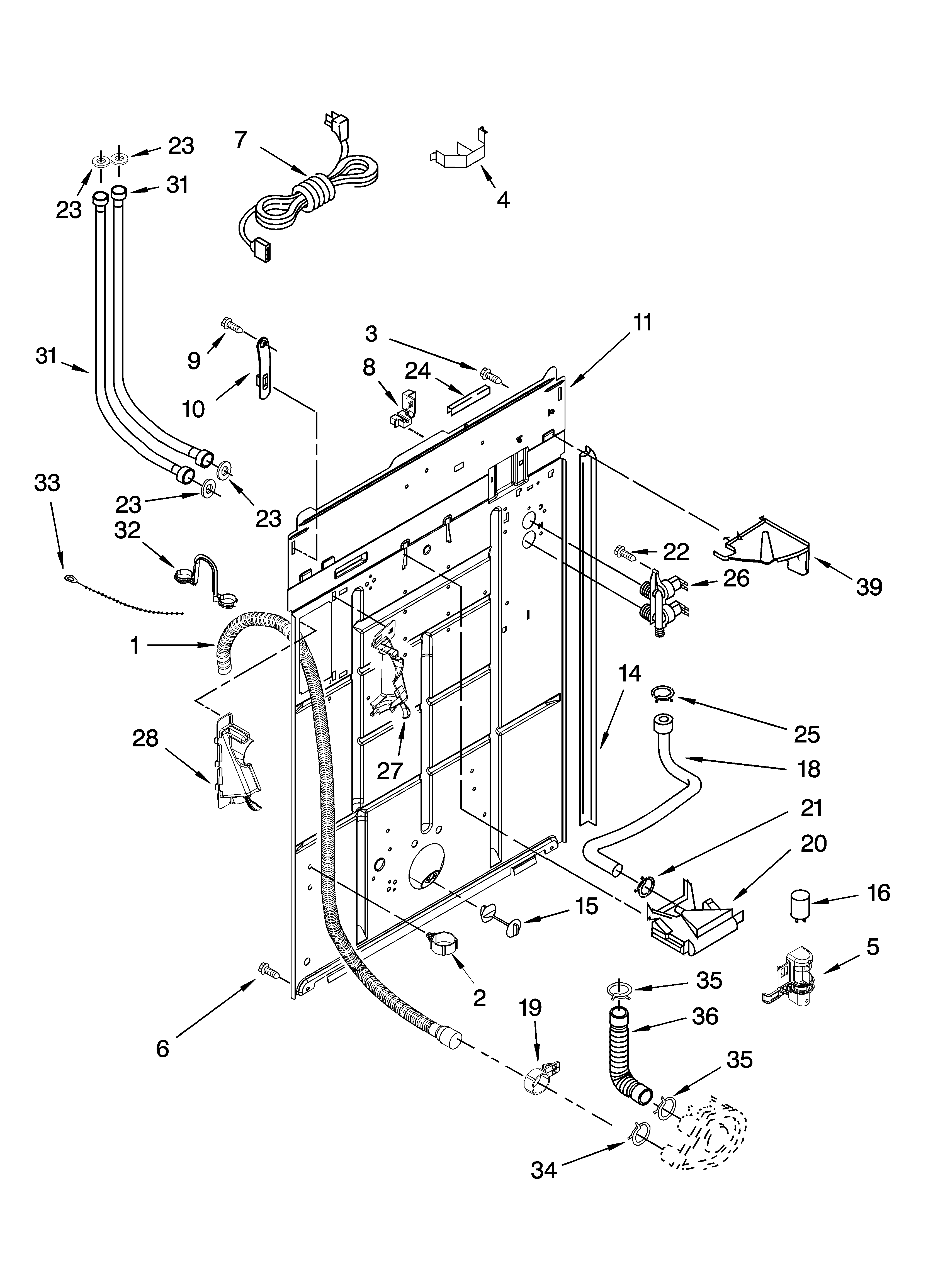 Rear panel parts