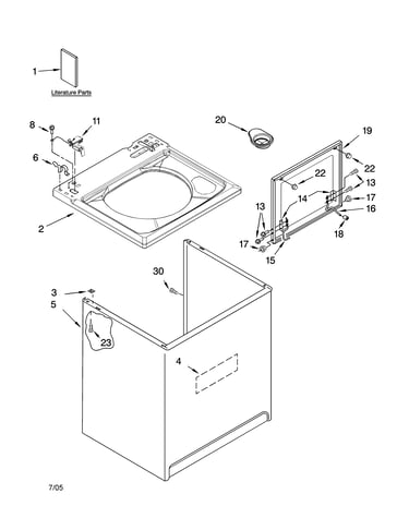 Top and cabinet parts