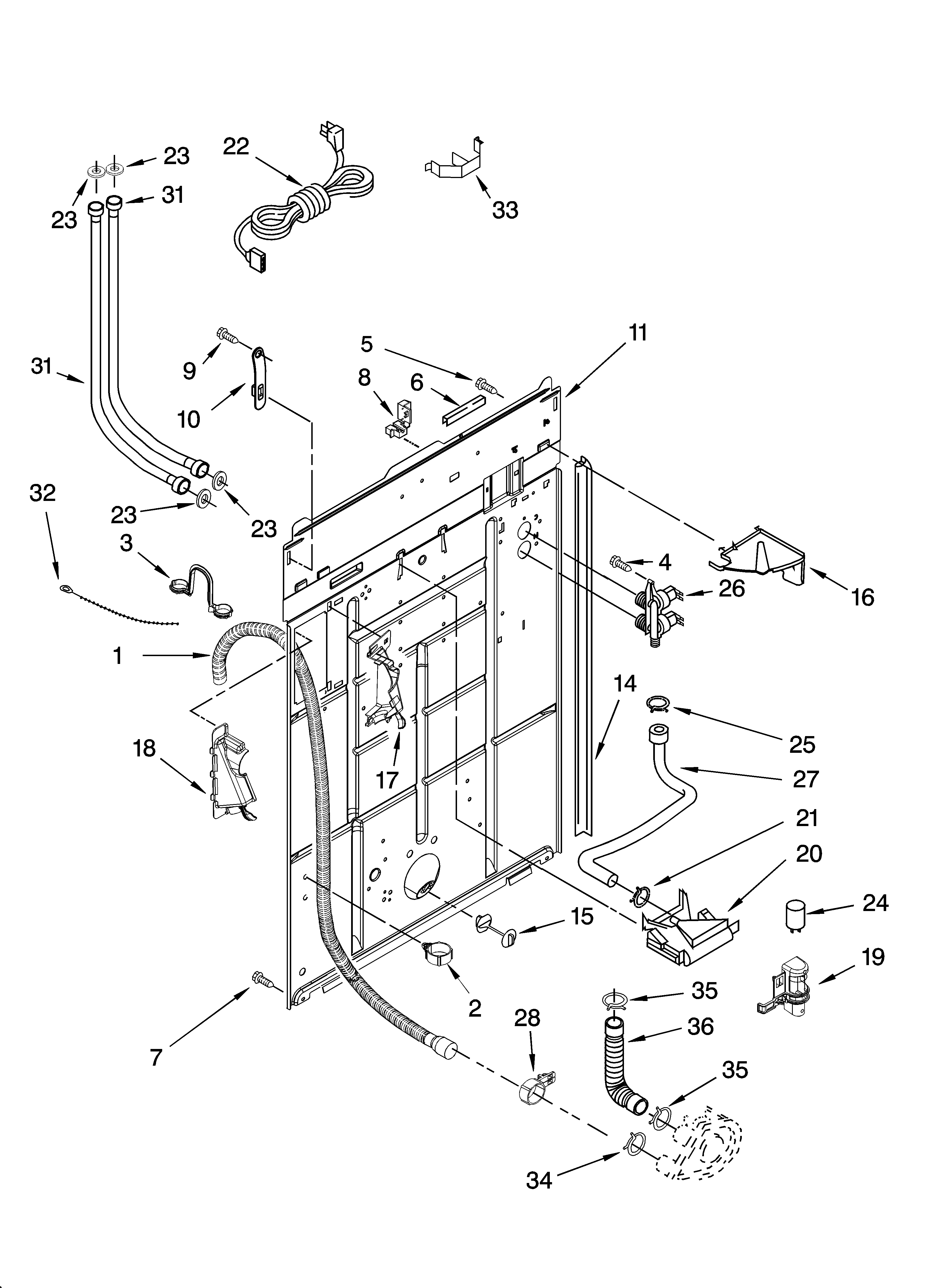 Rear panel parts