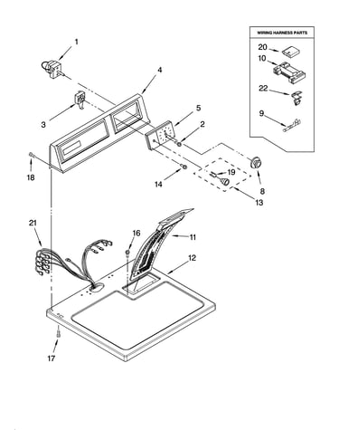Top and console parts, optional parts (not included)