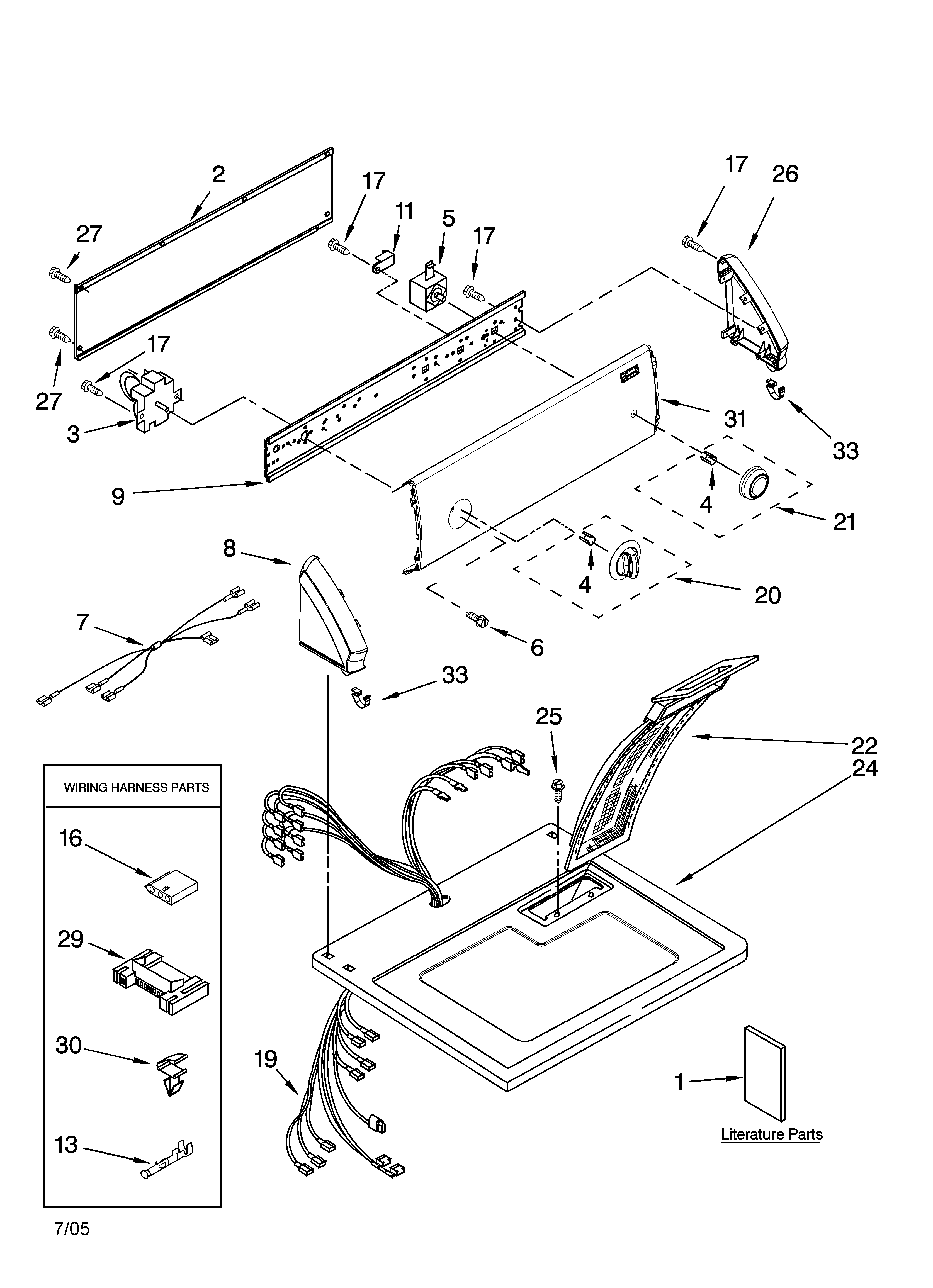 Top and console parts