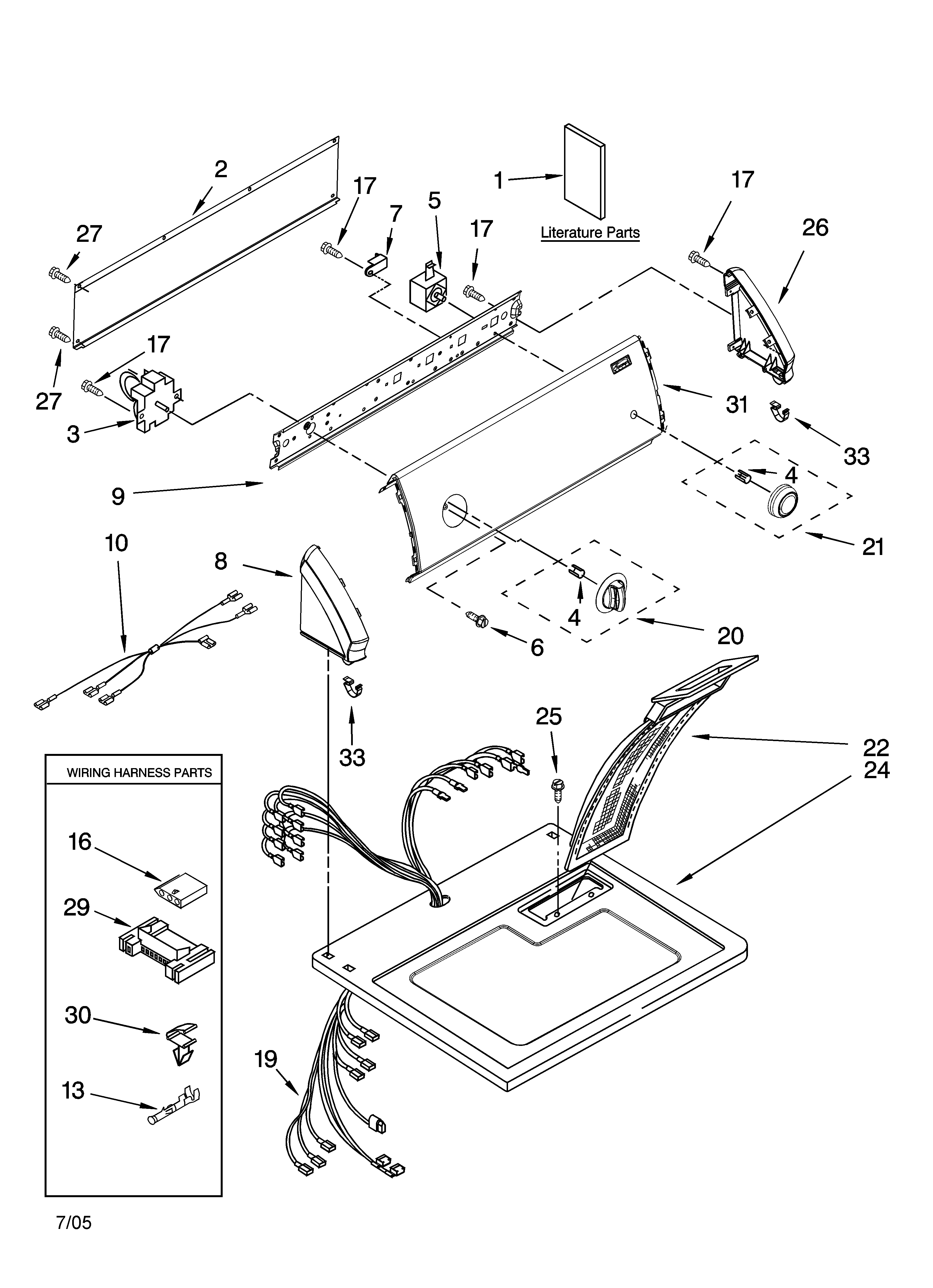 Top and console parts