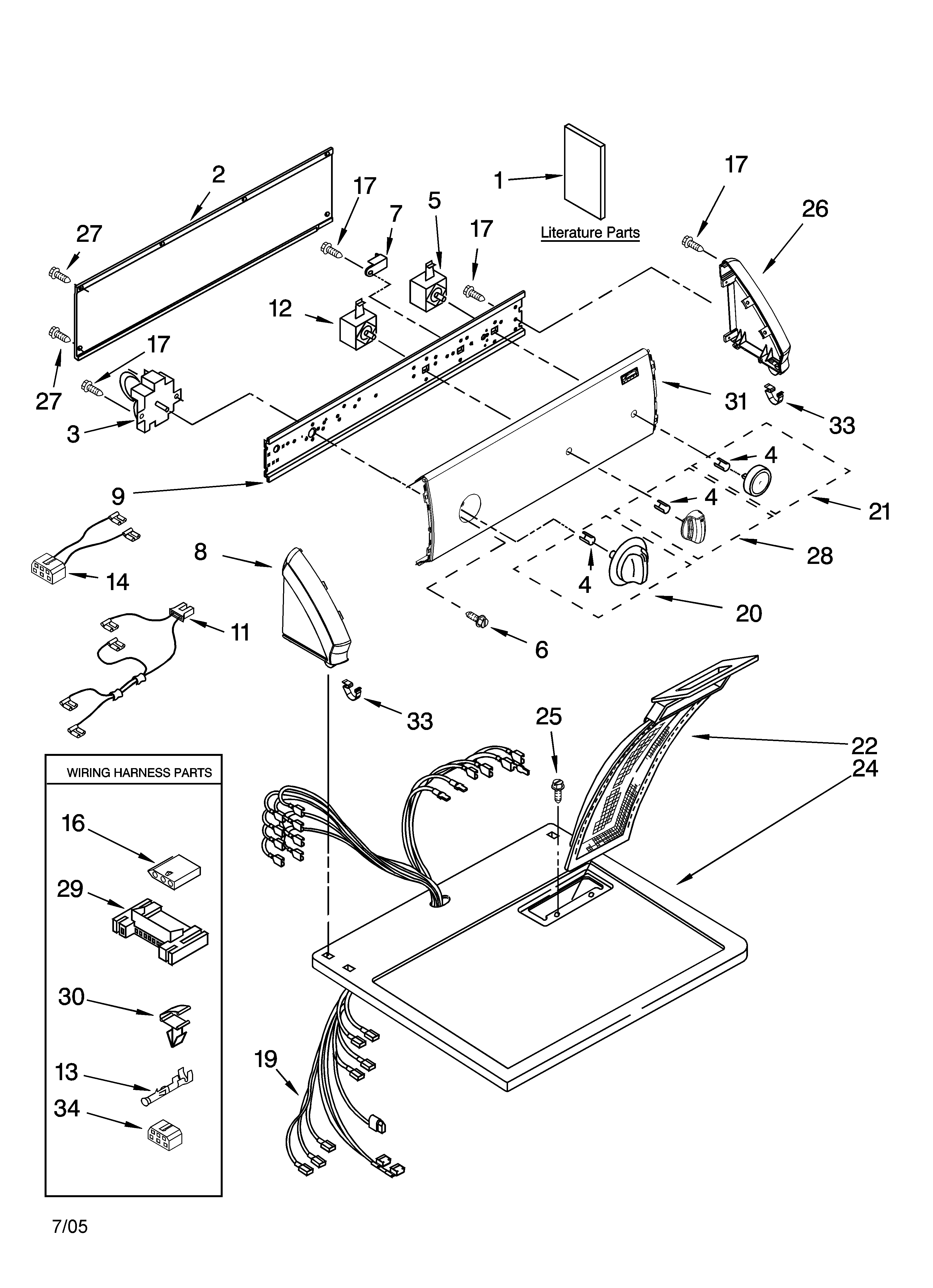 Top and console parts