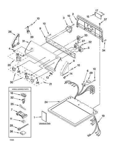 Top and console parts