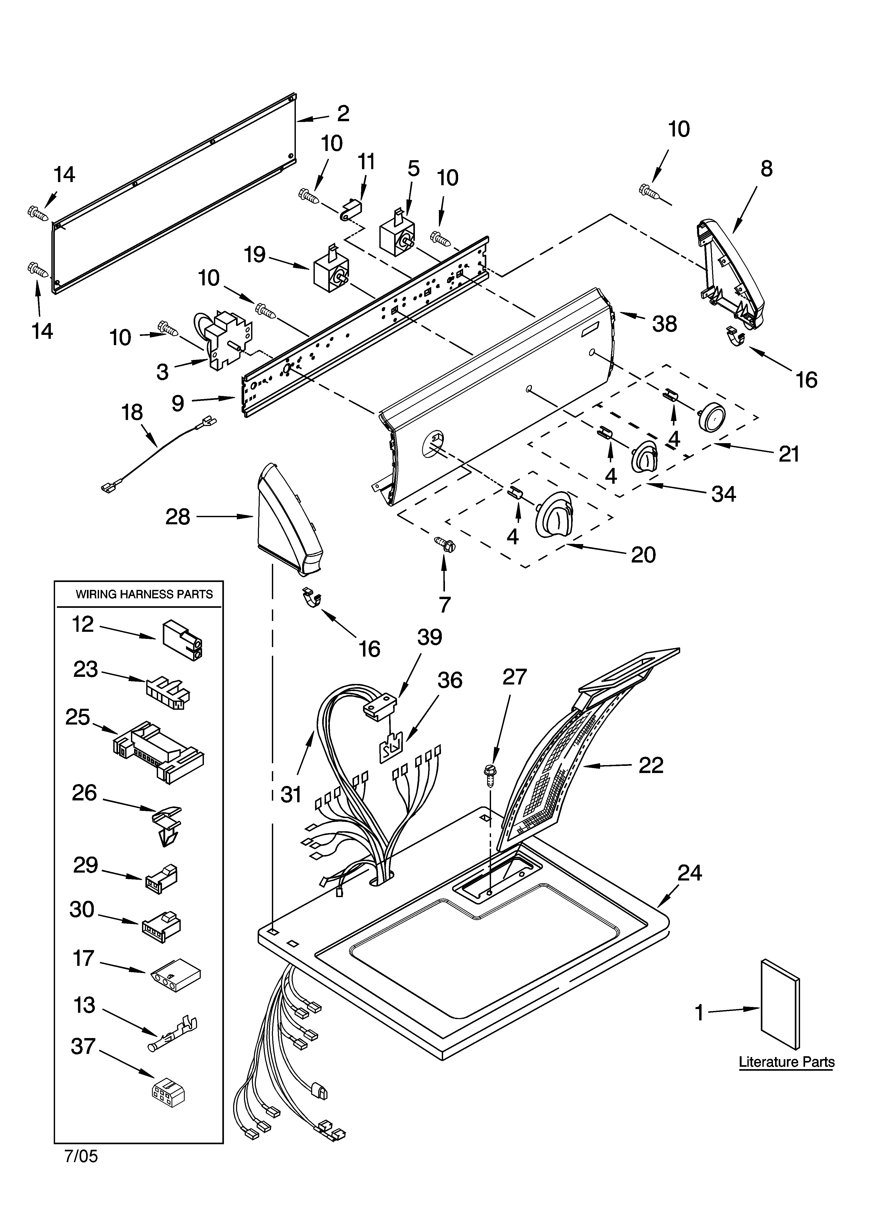 Top and console parts