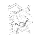 Kenmore 11076642500 top and console parts diagram