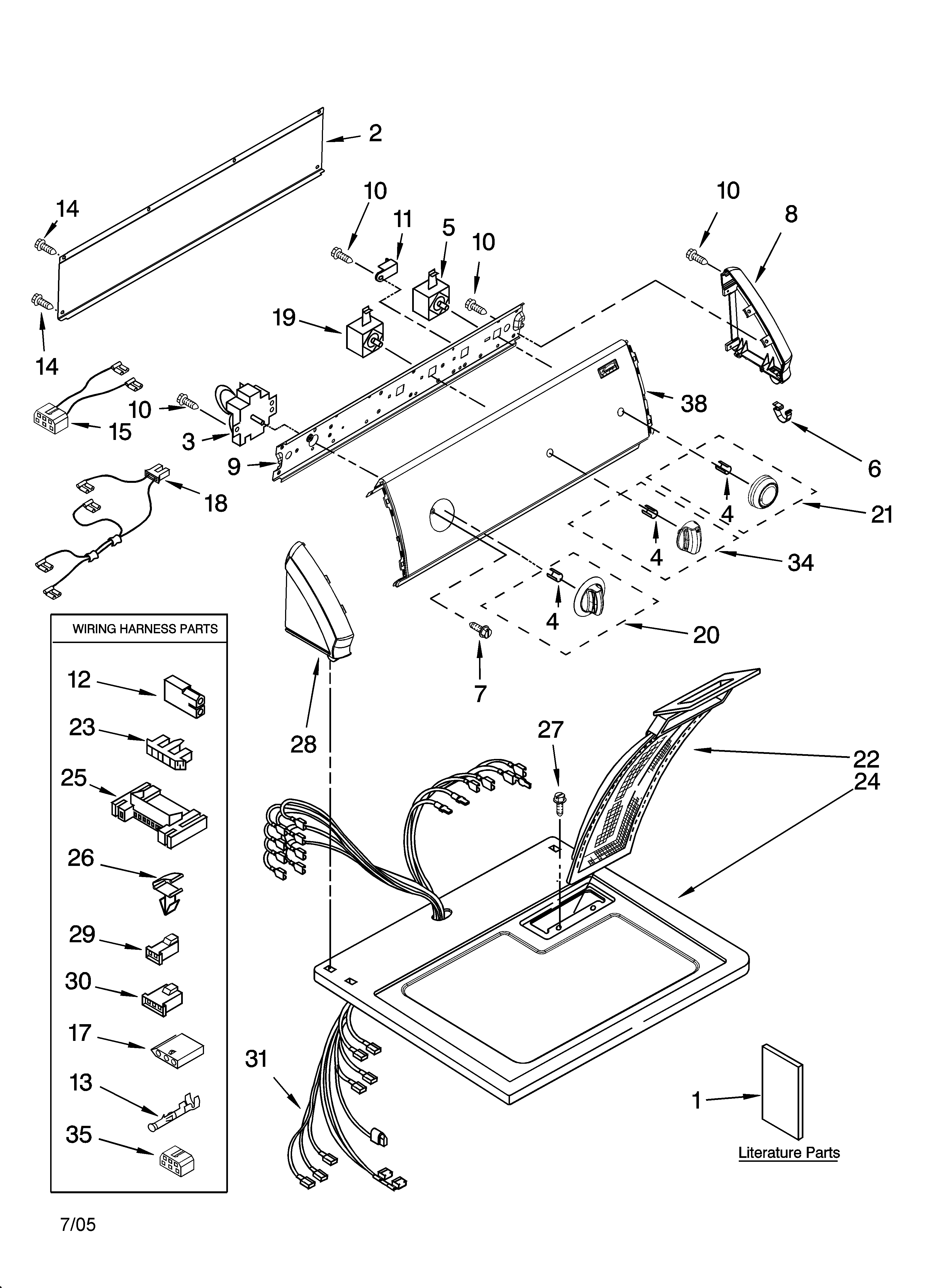 Top and console parts