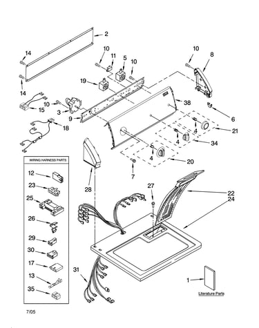 Top and console parts