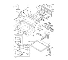 Kenmore Elite 11076982500 top and console parts diagram