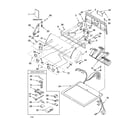 Kenmore Elite 11076994500 top and console parts diagram