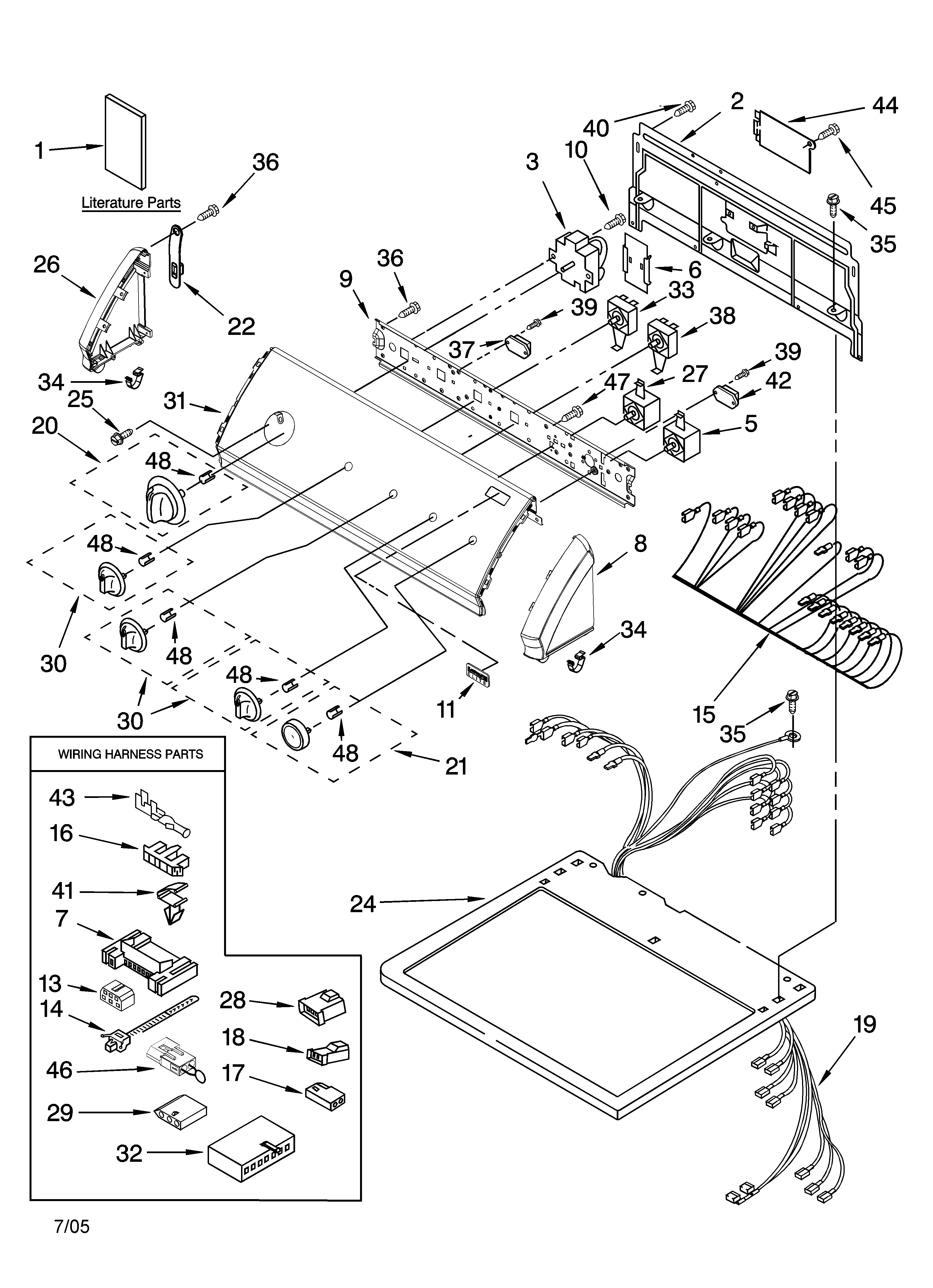 Top and console parts