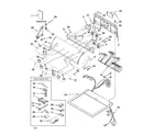 Kenmore Elite 11076992501 top and console parts diagram