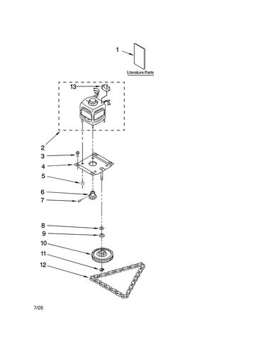 Motor and drive parts