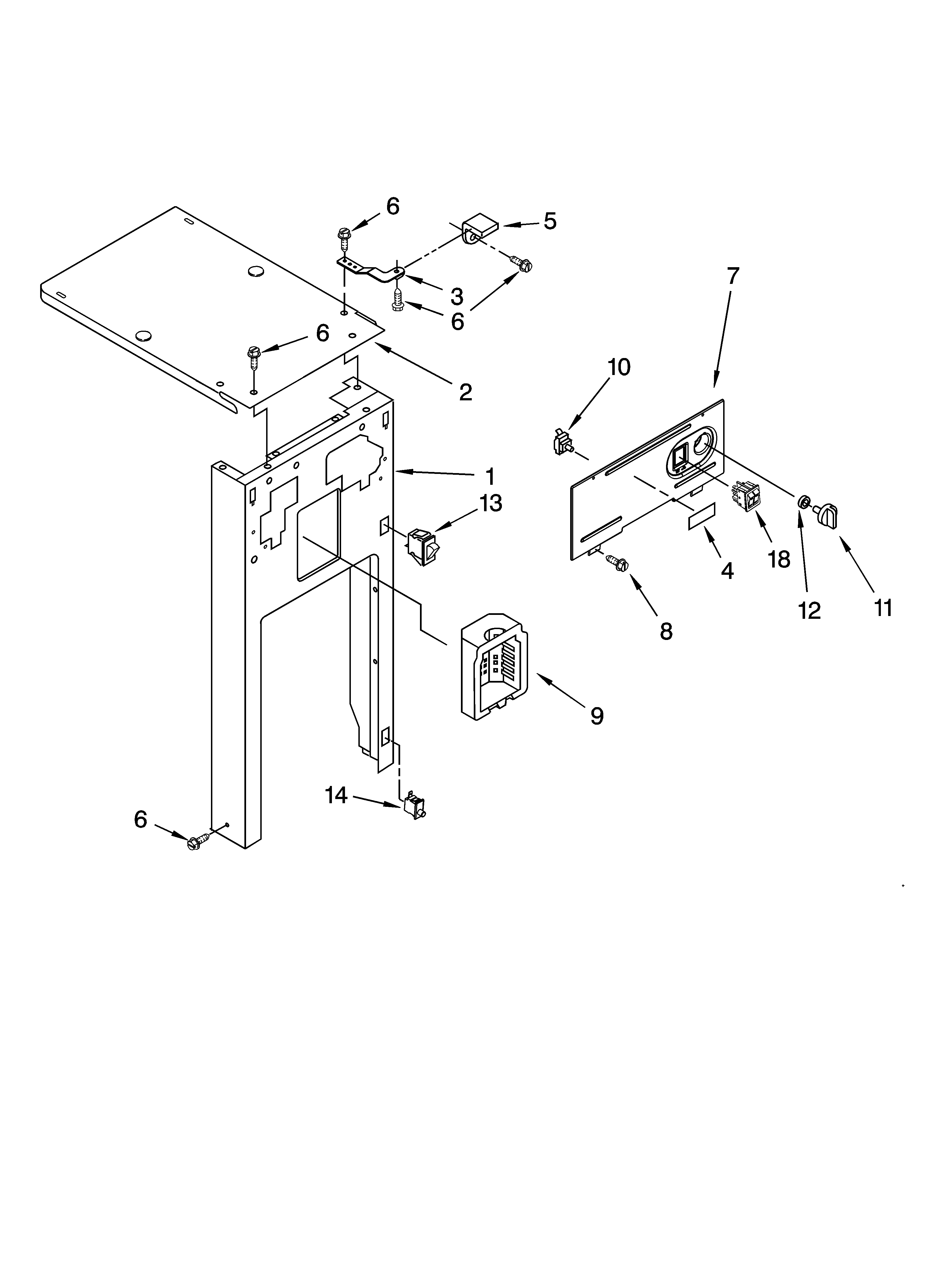 Panel and control parts