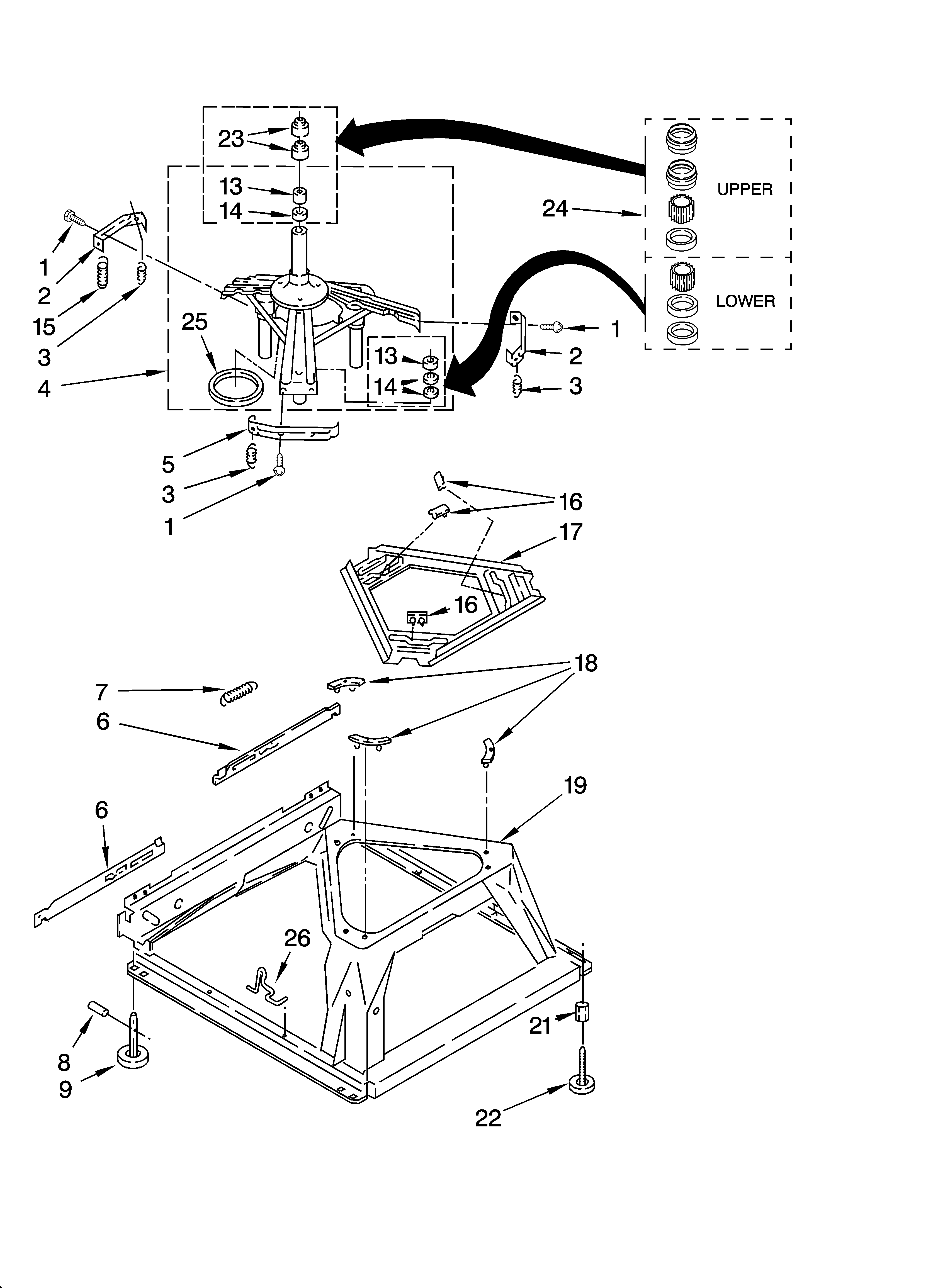 Machine base parts