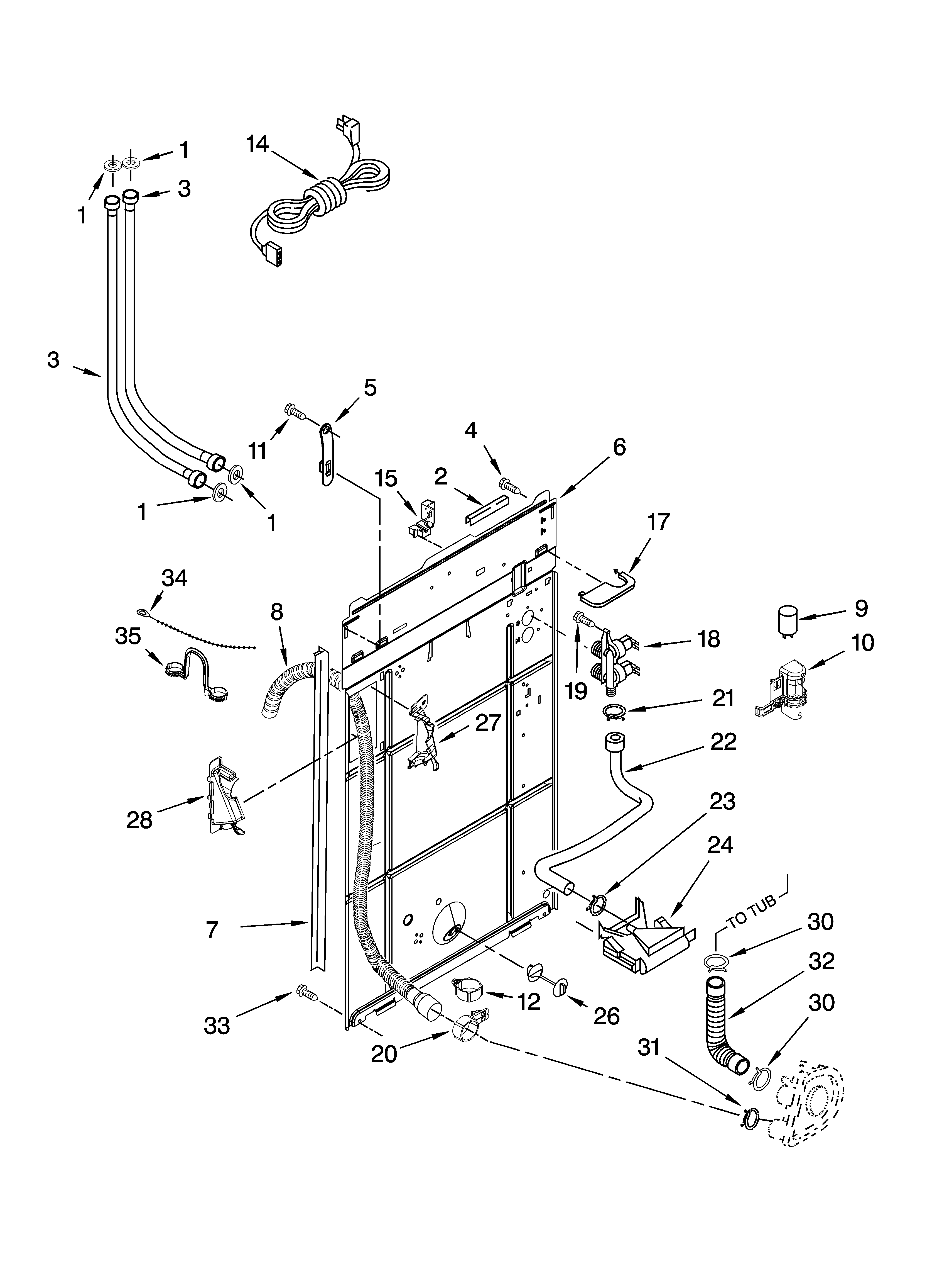 Rear panel parts