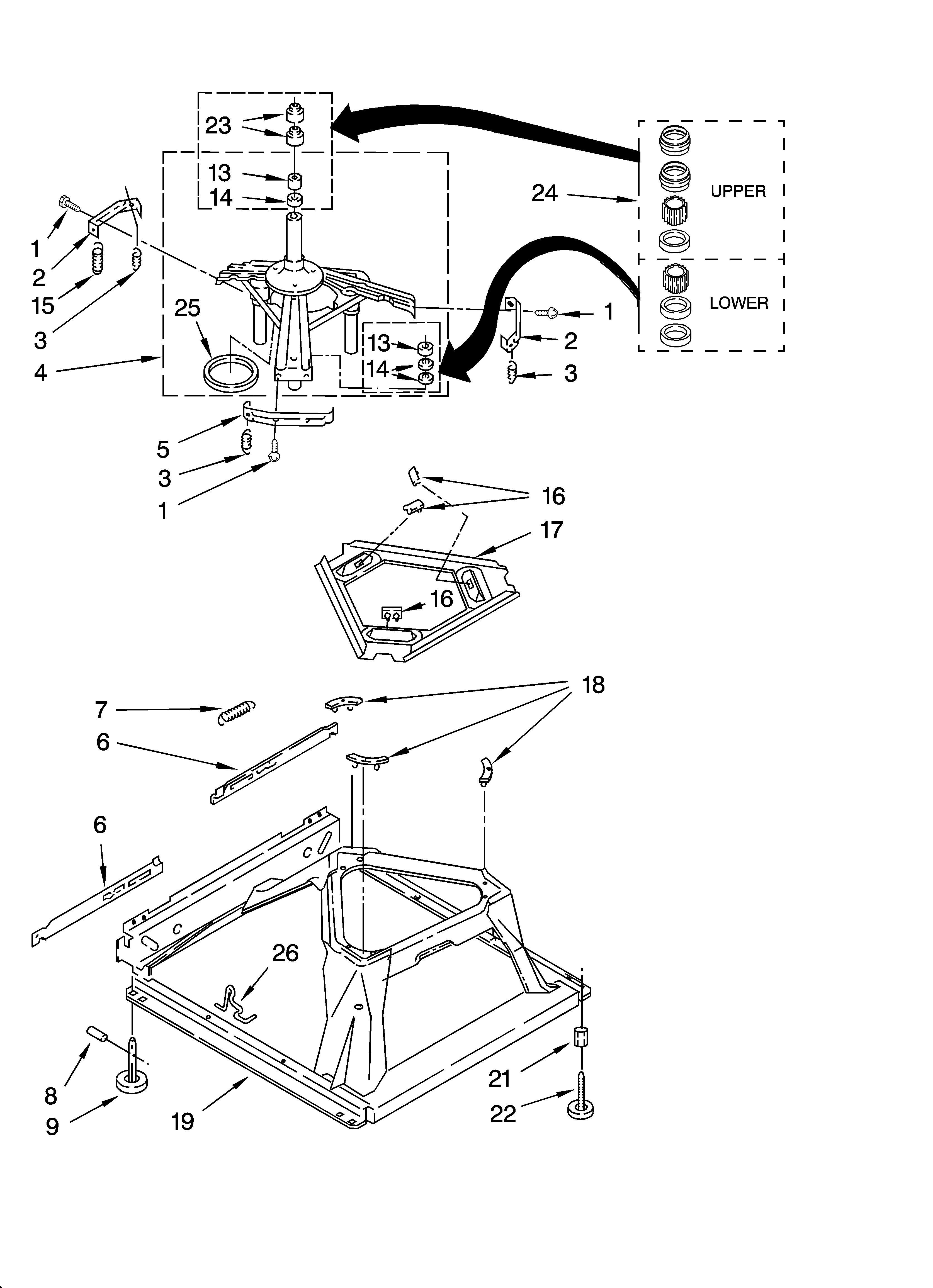 Machine base parts