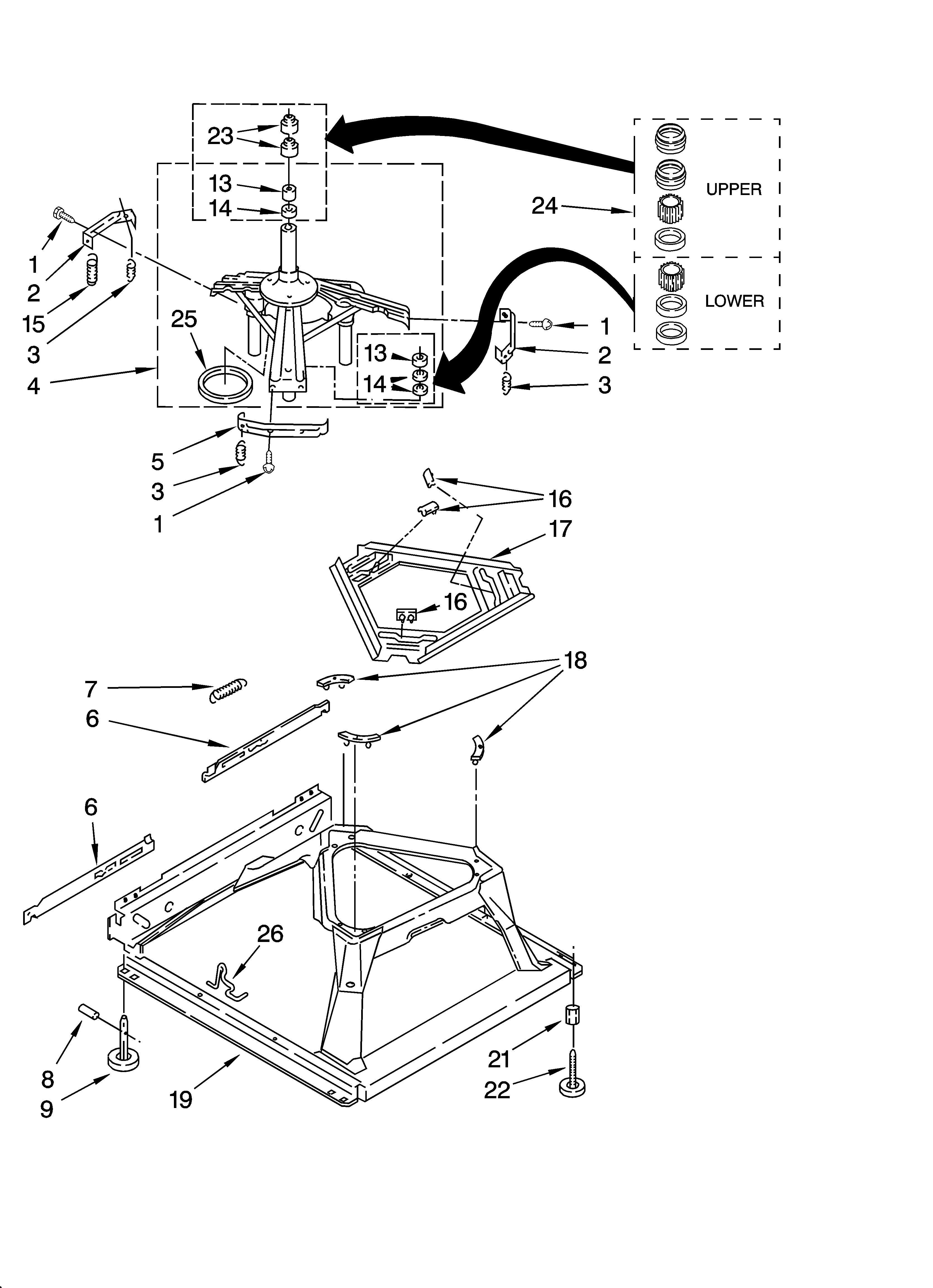 Machine base parts