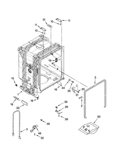 Tub and frame parts