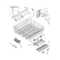 Kenmore 66517034402 upper rack and track parts diagram