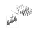 Kenmore 66517034402 lower rack parts, optional parts (not included) diagram
