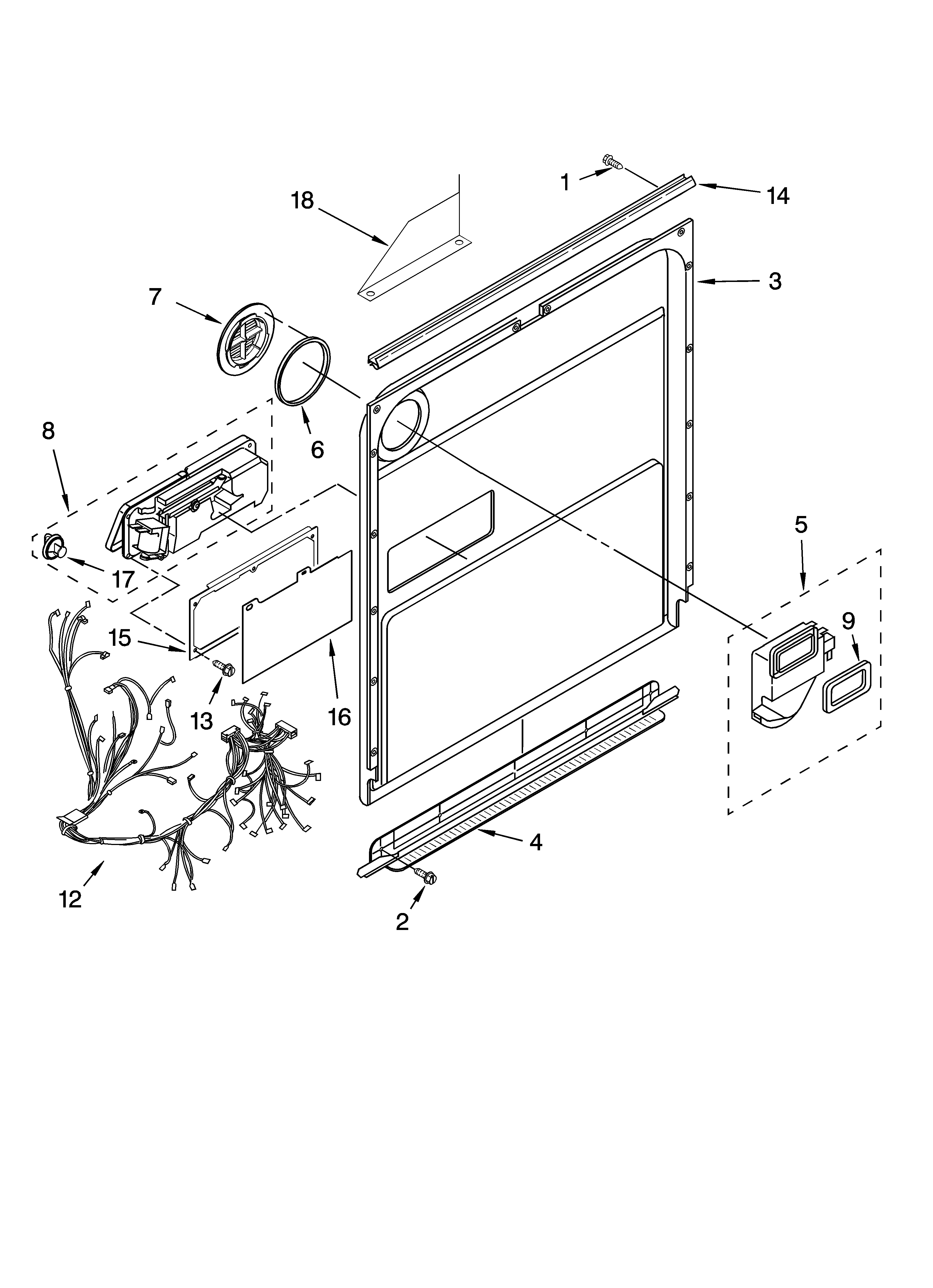 Door and latch parts