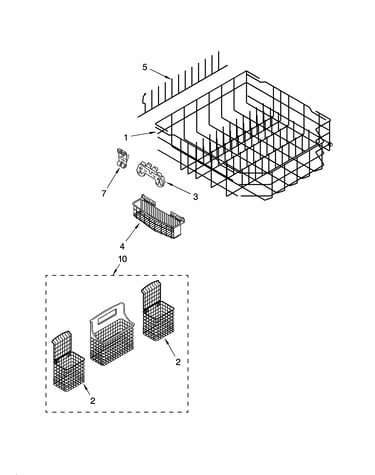 Lower rack parts, optional parts (not included)