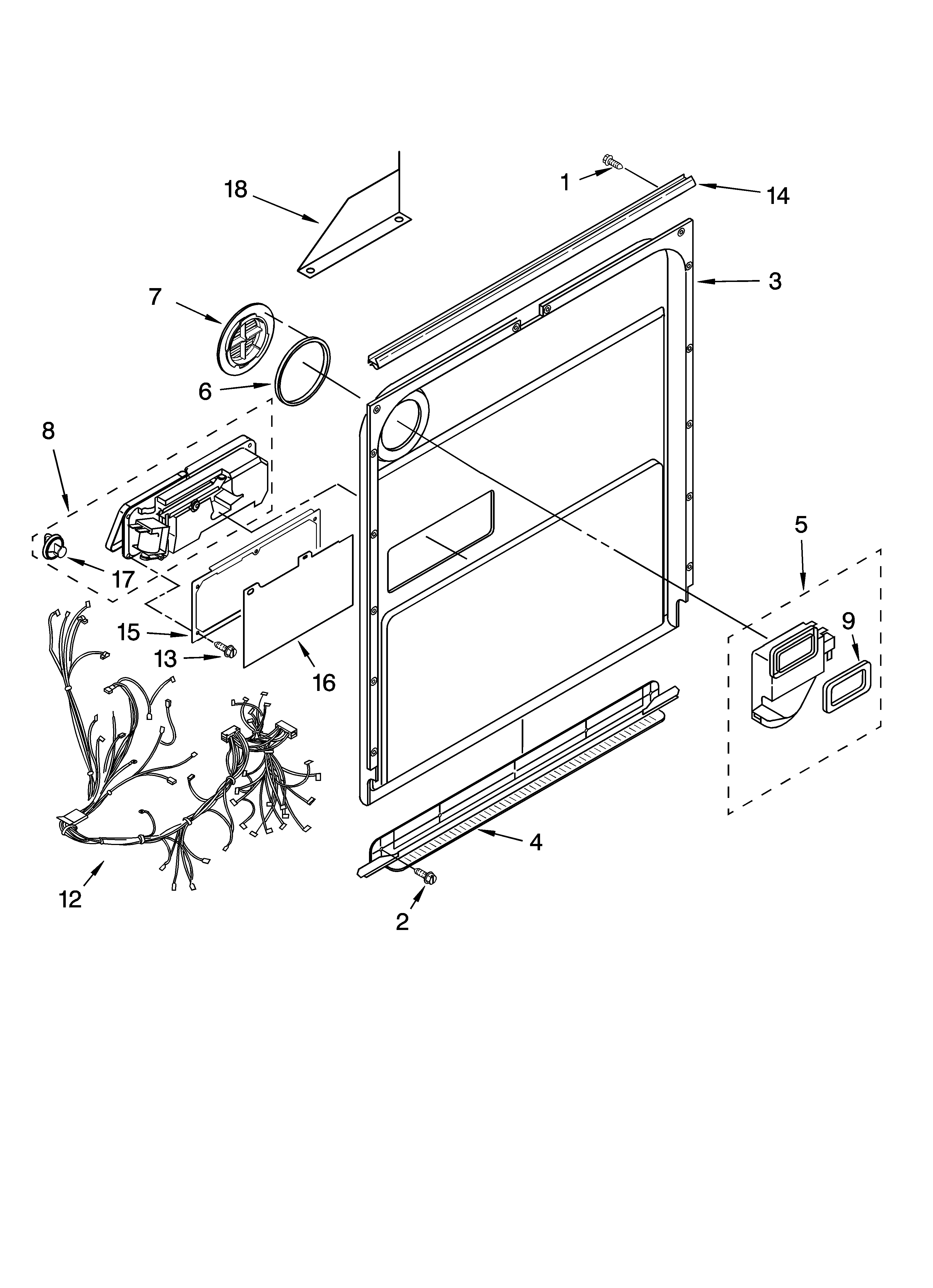 Door and latch parts