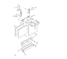 Kenmore Elite 66516293402 door and panel parts diagram