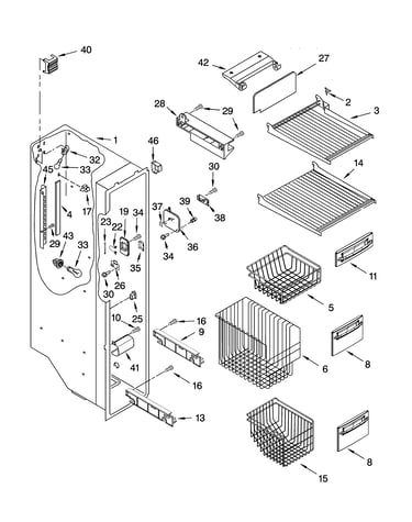 Freezer liner parts