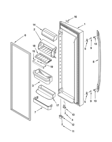 Refrigerator door parts