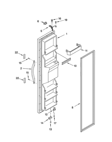 Freezer door parts