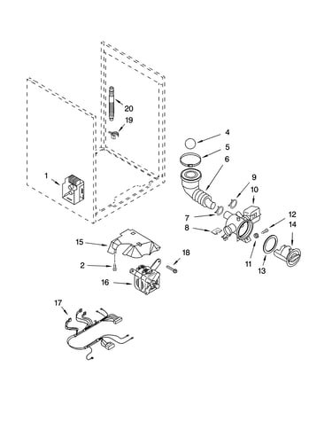 Pump and motor parts, optional parts (not included)