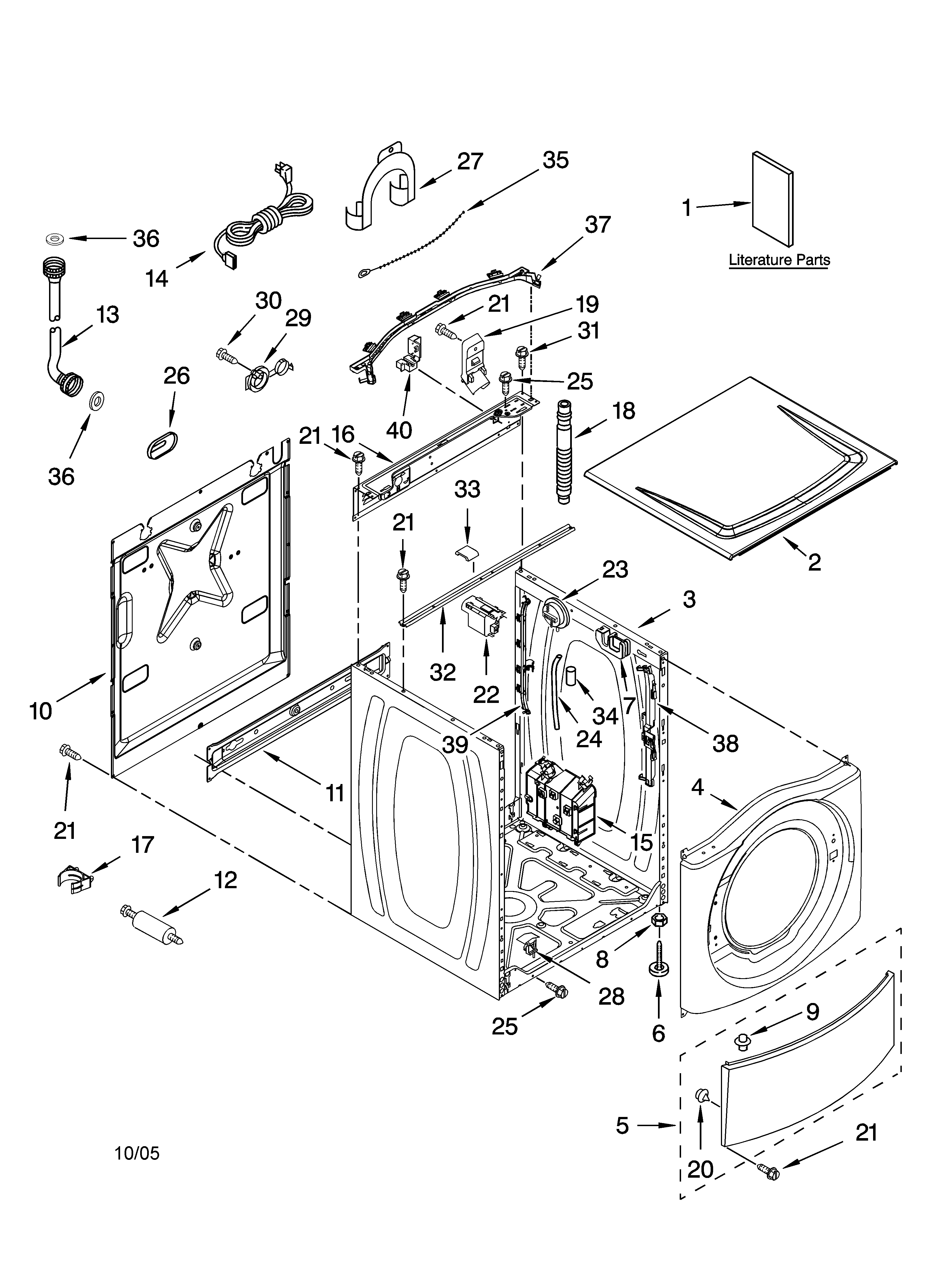 Top and cabinet parts