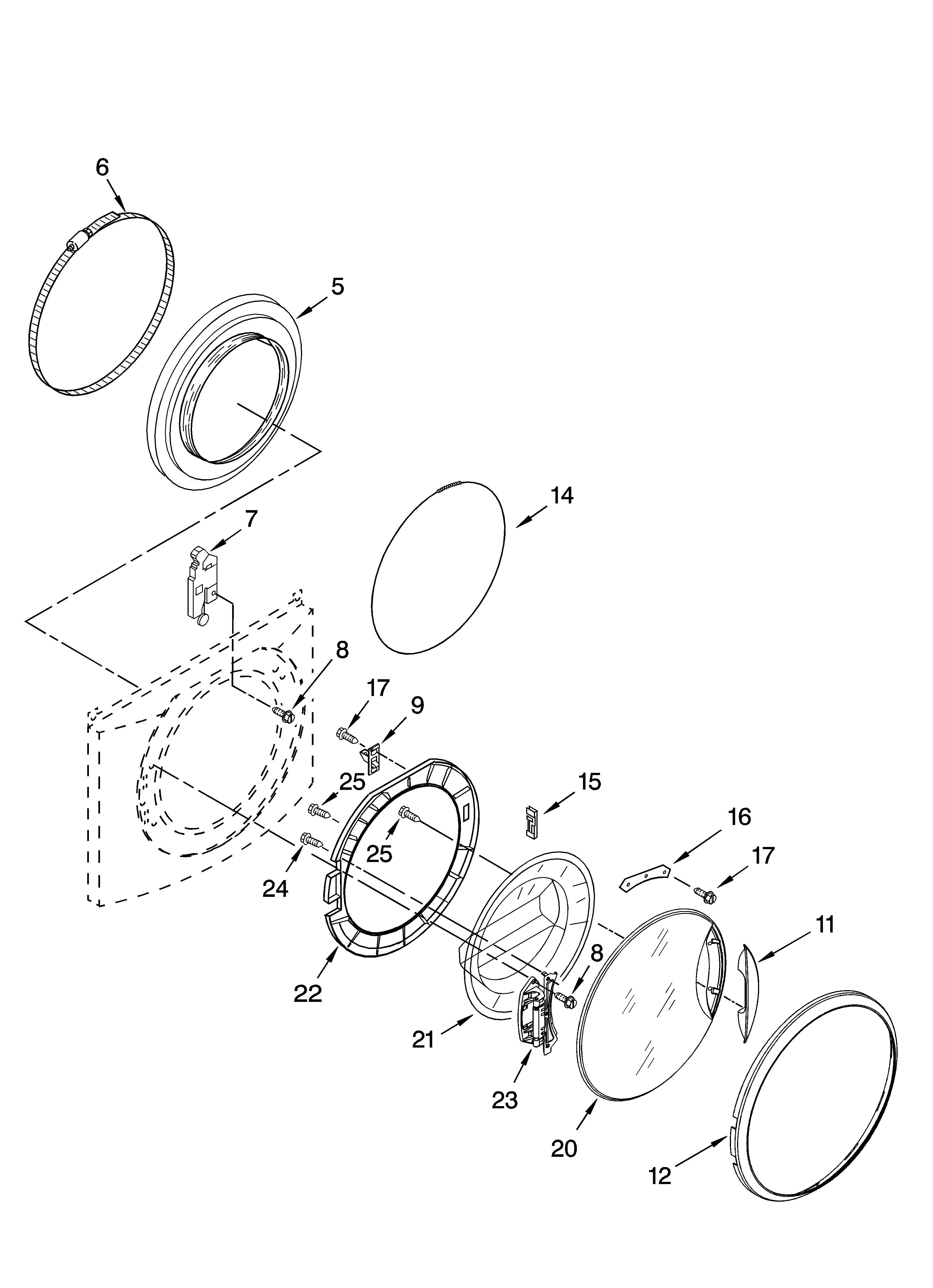 Door and latch parts